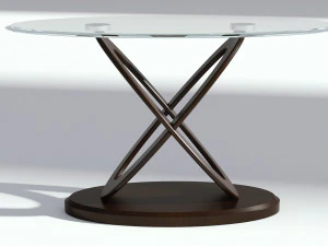 丸いガラスのコーヒーテーブル 3Dモデル