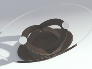round glass coffee table Modelo 3D