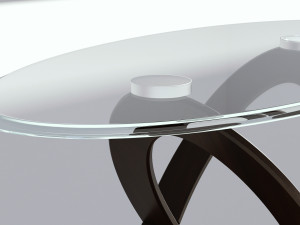 round glass coffee table Modelo 3D