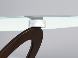 round glass coffee table Modelo 3D