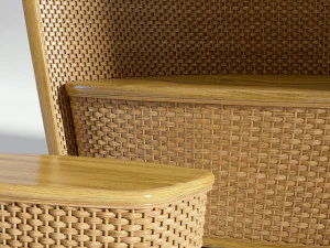 wicker armchair with ottoman 3D Model