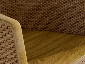 wicker armchair with ottoman 3D Model