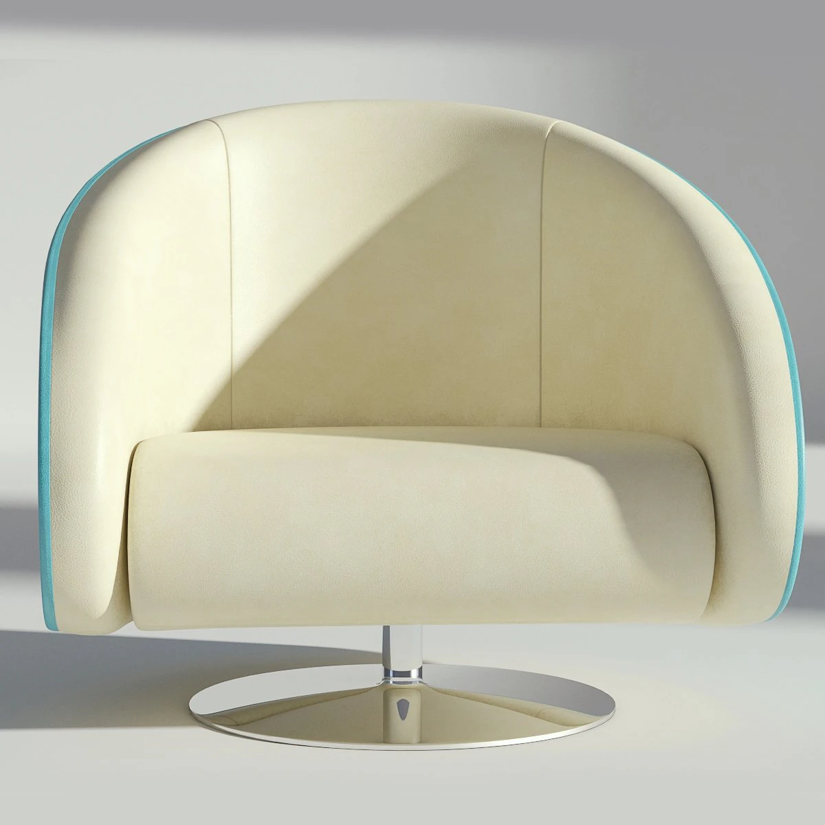 leather rotating armchair 3D Model .c4d .max .obj .3ds .fbx .stl .blend 