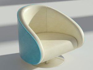 leather rotating armchair 3D-Modell