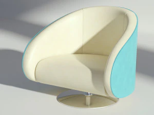 leather rotating armchair 3D Model