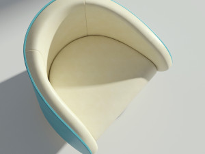 leather rotating armchair 3D-Modell