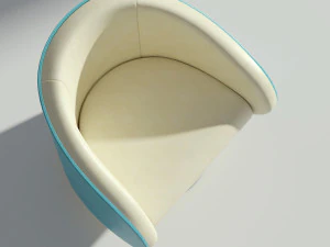 leather rotating armchair 3D Model