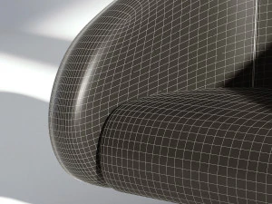 leather rotating armchair 3D Model