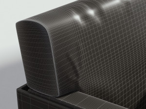 wood and fabric armchair 3D Модель