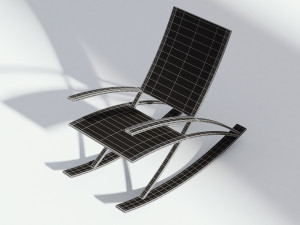rocking wooden chair 3D-Modell
