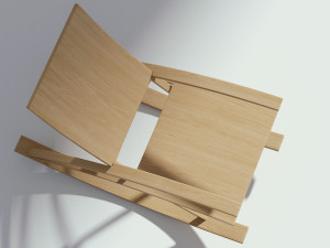 rocking wooden chair 3D-Modell