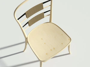 retro wooden chair 3D Model