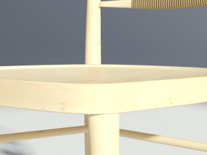 retro wooden chair 3Dモデル