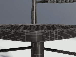 retro wooden chair 3Dモデル