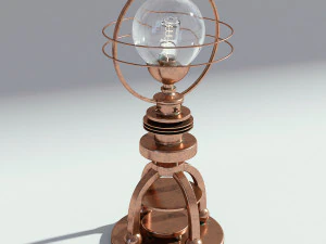 lampa z żar&oacute;wką miedzianą Model 3D