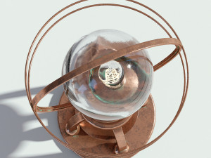 copper bulb lamp 3D 모델