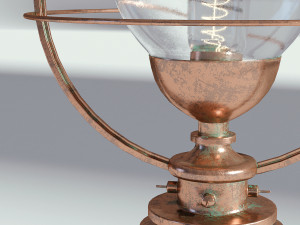 copper bulb lamp 3D 모델