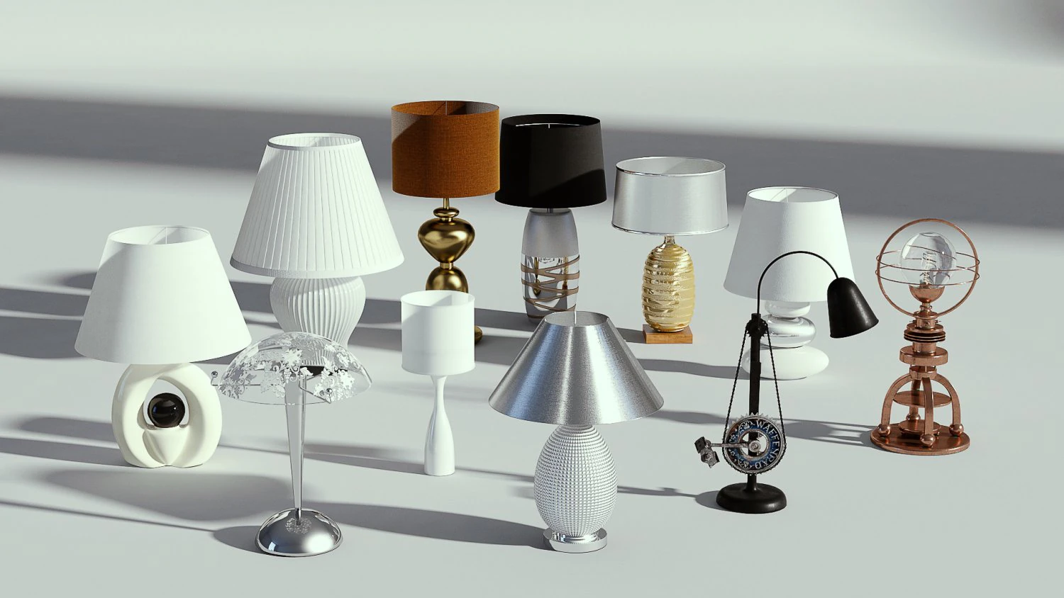 lamp set 3D Model .c4d .max .obj .3ds .fbx .stl .blend