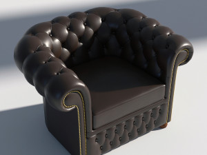 chesterfield set - brown green red 3D-Modell