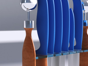 wooden knife holder Modello 3D