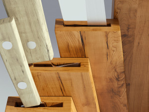 wooden kinfe holder Modello 3D
