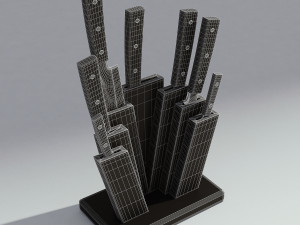 wooden kinfe holder Modello 3D