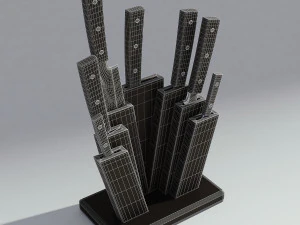wooden kinfe holder 3D Model