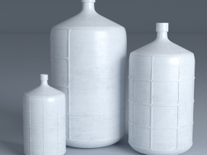big clay vases set Model 3D