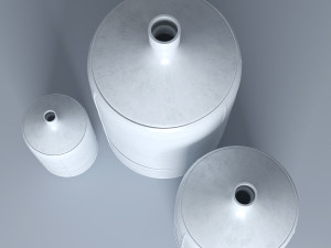 big clay vases set 3D 模型