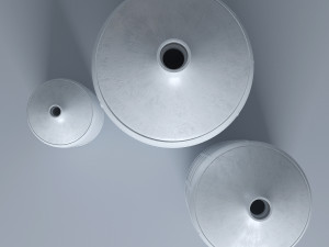 big clay vases set 3D 模型