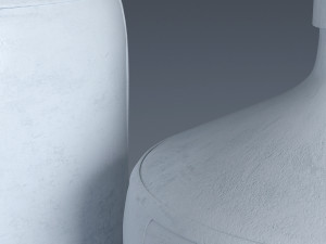 big clay vases set 3D 模型