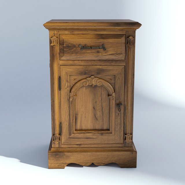 victorian bedside old natural Modello 3D .c4d .max .obj .3ds .fbx .stl .blend 