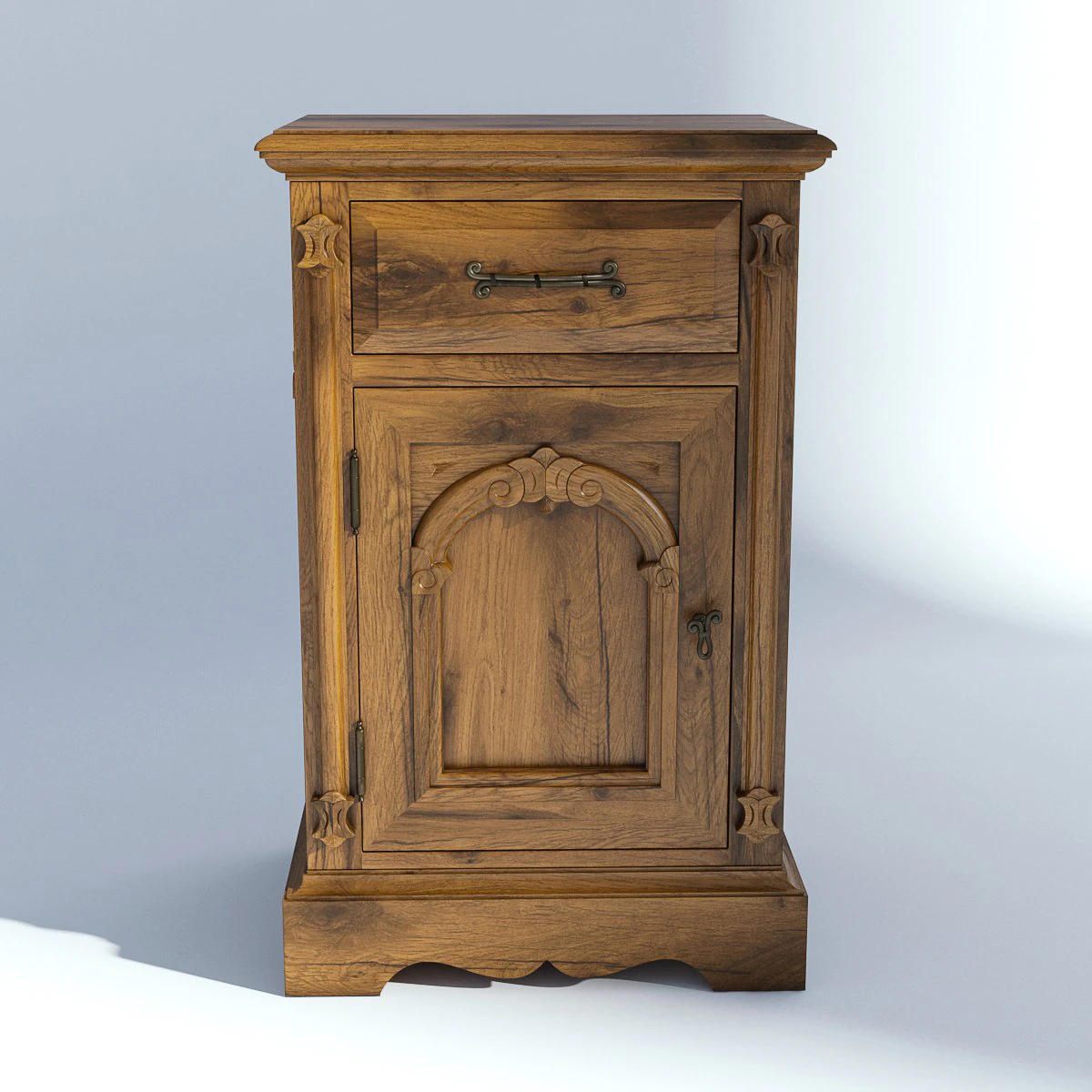victorian bedside old natural 3D Model .c4d .max .obj .3ds .fbx .stl .blend 