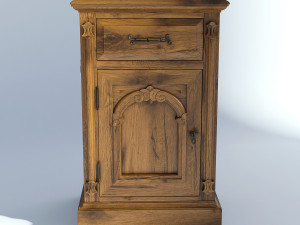 victorian bedside old natural Modelo 3D