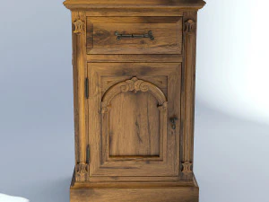 维多利亚时代的床边老自然 3D 模型