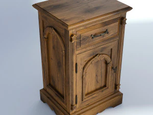 victorian bedside old natural 3D Model
