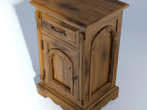 victorian bedside old natural 3D Model