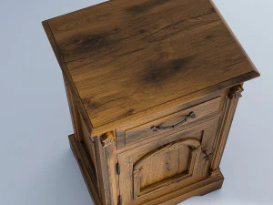 victorian bedside old natural 3D Model