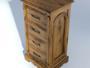 victorian bedside old natural 3D Модель