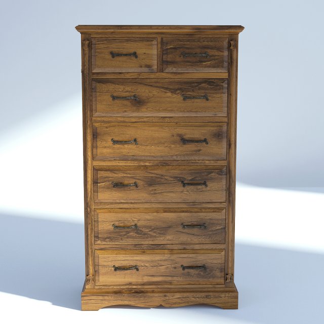 victorian dresser old natural 3D Model .c4d .max .obj .3ds .fbx .stl .blend 