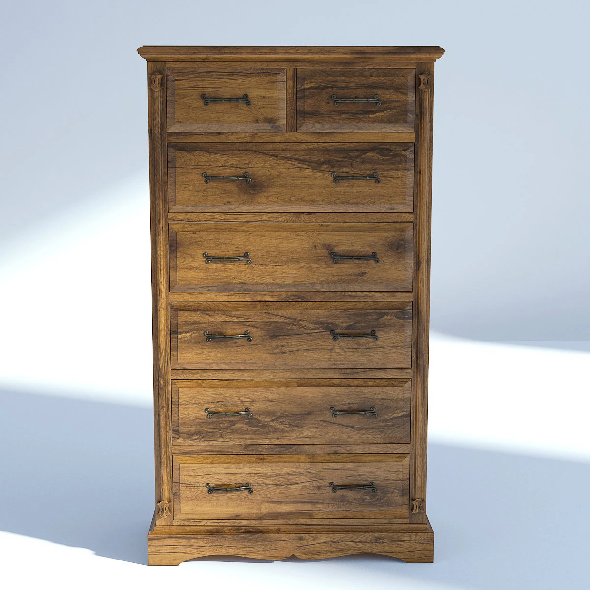victorian dresser old natural 3D Model .c4d .max .obj .3ds .fbx .stl .blend 