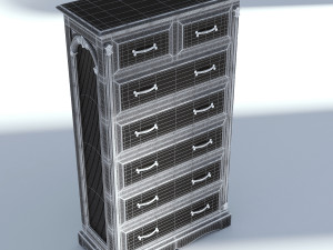 victorian dresser old natural 3D Model