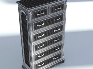 victorian dresser old natural 3D Model