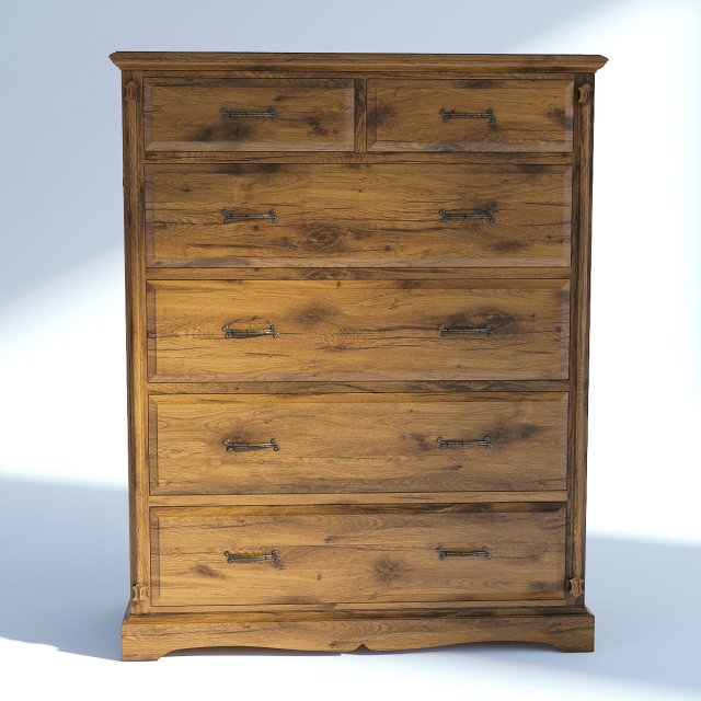 victorian dresser old natural Model 3D .c4d .max .obj .3ds .fbx .stl .blend 