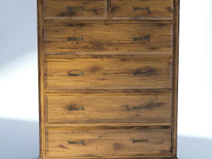 विक्टोरियन ड्रेसर पुराना प्राकृतिक 3D मॉडल