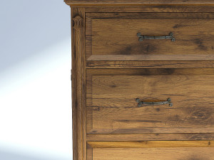 victorian dresser old natural Model 3D