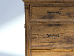 victorian dresser old natural 3D Model