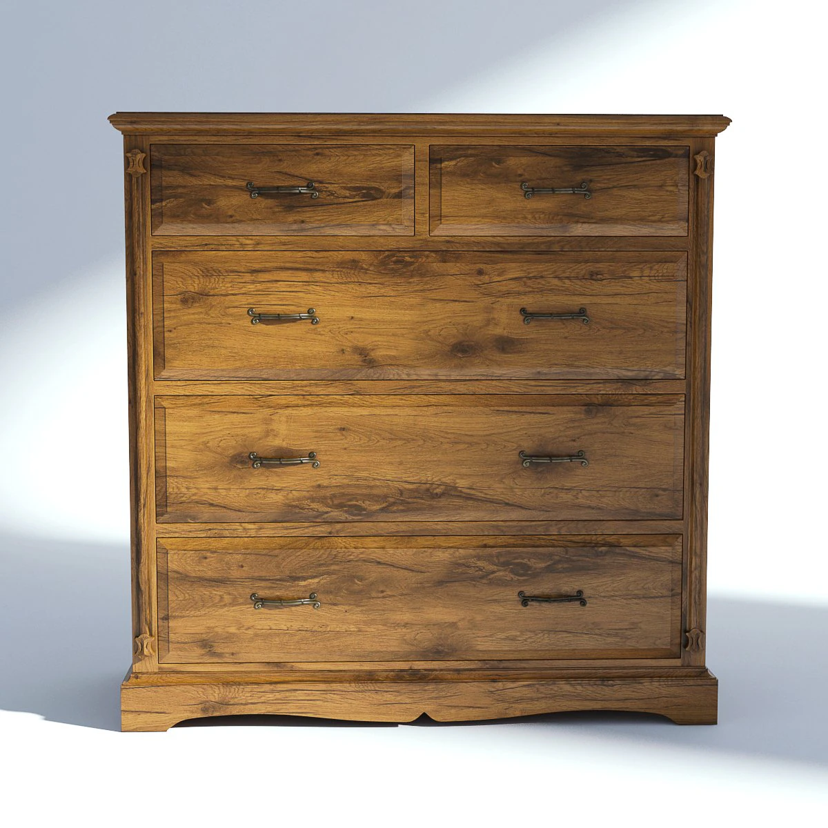 victorian dresser old natural 3D Model .c4d .max .obj .3ds .fbx .stl .blend 