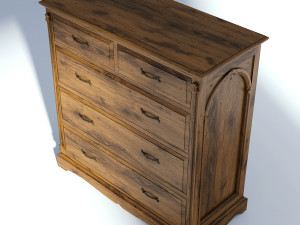 victorian dresser old natural Modelo 3D