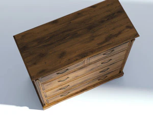 victorian dresser old natural 3D Model